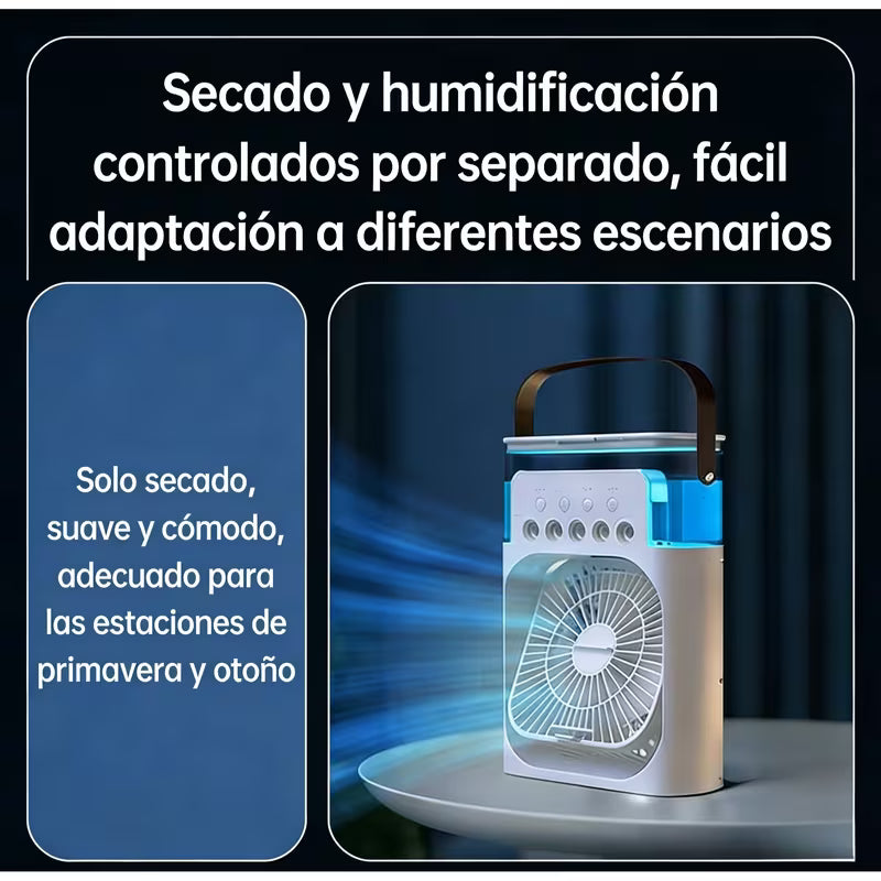Mini Ventilador Aire Acondicionado LED