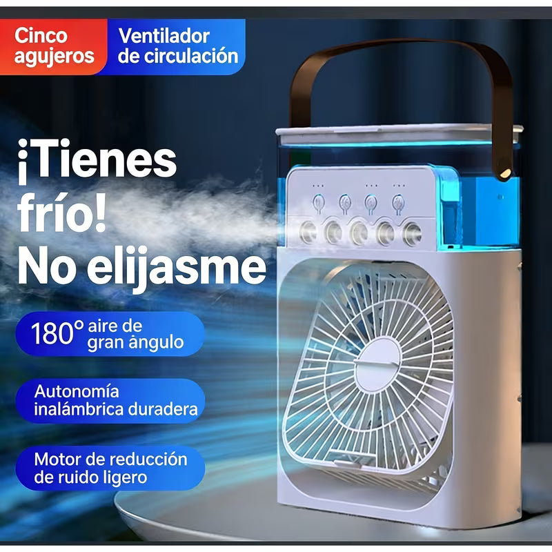 Mini Ventilador Aire Acondicionado LED