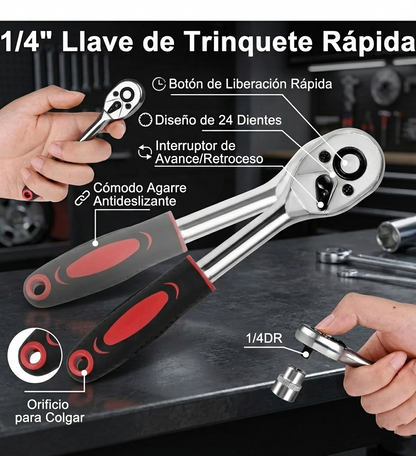 Juego De Llaves Dados De 46 Piezas